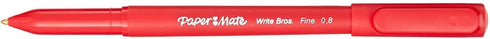 Paper Mate Write Bros. Ballpoint Pens, Fine Point, Red Ink, 1-Dozen...