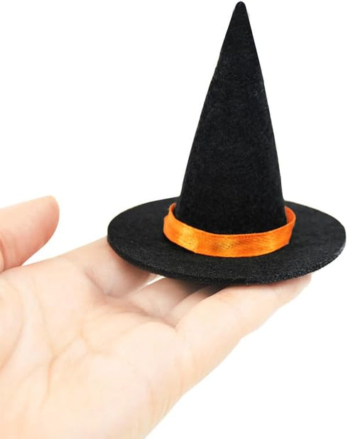 6pcs Small Witch Hats for Crafts Mini Witch Hats for Crafts Little Witches Hats Bulk Miniture Tiny Wizard Hat Felt Doll Witch Hat for Wine Bottle ...