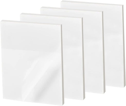 iKyce Transparent Sticky Notes Large? 2.8 x 3.8 inch Translucent Self-Sticky Notes Wide, 200 Sheets Waterproof Clear White reading stickies, 50 Sh...