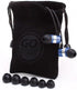 GOgroove AudiOHM HF Earbud Headphones with Mic, Deep Bass, & Comfortable Ear Gels (Blue) in-Ear Earphones Featuring Noise Isolating Design, Durabl...