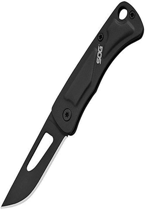 SOG CE1002-CP Centi I Folding Knife Keychain Size, 1.4"" Blade (CE1002), Black...
