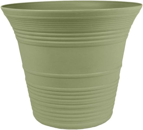 The HC Companies 9 Inch Sedona Round Self Watering Planter - Decorative Lightweight Plastic Plant Pot for Indoor Outdoor Plants Flowers Herbs, Sea...