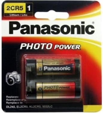 Panasonic 2CR5 6 Volt Lithium Battery (245, DL245, EL2CR5)...
