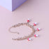 Double Layer Mushroom Bracelet Anklet Cute Red Mushroom Pendant Bracelet Dainty Adjustable Combination Strand Stretch Bracelet Anklet for Women Gi...