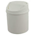 Tiny Trash Can with Swing Lid, Plastic Desktop Mini Waste Can, White...
