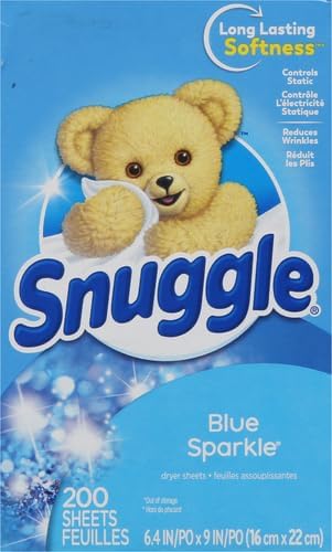 Snuggle Fabric Softener Dryer Sheets, Blue Sparkle, 200 Count...