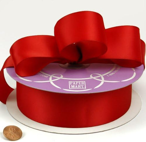 Red Double Face Satin Ribbon, 1-1/2" X 50Yd...