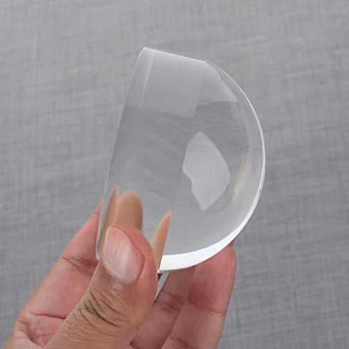 Beileshi 5X Acrylic Paperweight Magnifying Glass Desktop Dome Magnifier 80mm/3.14inch Optical Half Ball/3'' Reading Magnifying Tool for Hobby Read...