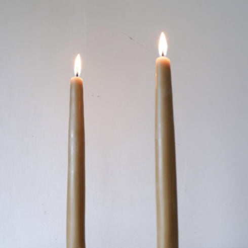 Candlestock Real Bayberry Taper Candle Pair 8 inch - Pure Bayberry and Pure 100% USA Beeswax Blend - Dripless Taper Candle Pair...