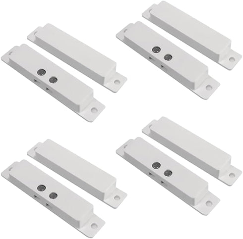4 Sets NC Wired Door Alarm Magnetic Contact Sensor with Double Side Tape...