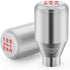 (Silver) 5 Speed Weighted Manual Universal Automatic Shifter Shift Knobs Lever with 3 Adapters Fit Compatible with Manual Cars Most Automatic Cars...