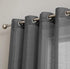 HLC.ME 2 Piece Semi Sheer Voile Light Filtering Window Curtain Grommet Panels for Bedroom, Living Room & Dining Room - Charcoal Grey - 54 W x 72 i...