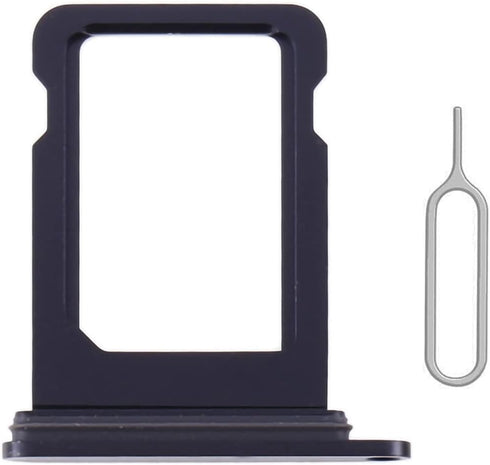 SIM Card Tray Holder Slot Replacement for iPhone 12 (Black) with Waterproof Rubber Ring and Eject Pin (Single Sim Version)......
