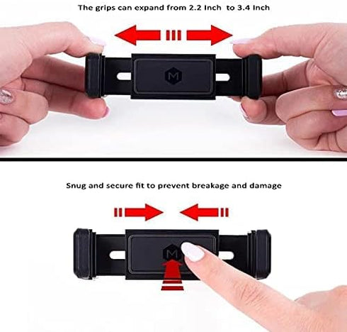 One Touch Grip Air Vent Mount - Universal Car Phone Holder | Quick Grip Design | Compatible with All Mobile Phones - iPhone, Samsung Galaxy, and M...