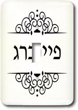 3dRose lsp_165195_1 Feinberg Or Feinburg Jewish Surname Family Last Name in Hebrew Black Toggle Switch...