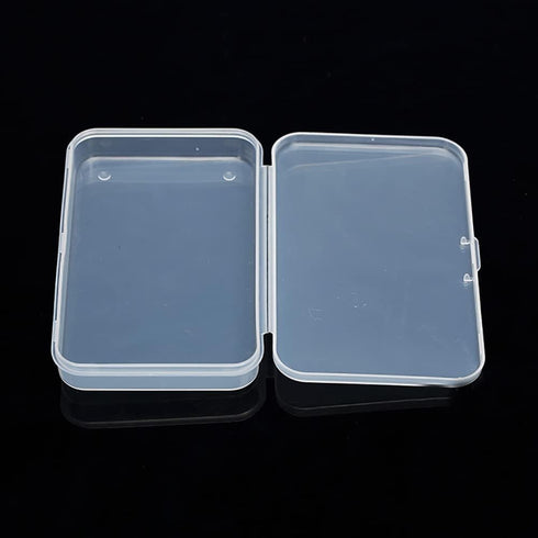 4 Pcs Mini Clear Storage Containers Rectangle Plastic Box Empty Hinged Boxes Small Bead Storage Case for Jewelry...