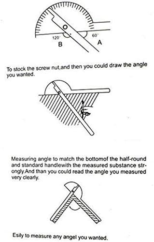 Woodworking 180 Degree Adjustable Protractor Angle Finder Craftsman Ruler Stainless Steel Caliper 10cm Measuring Tools...