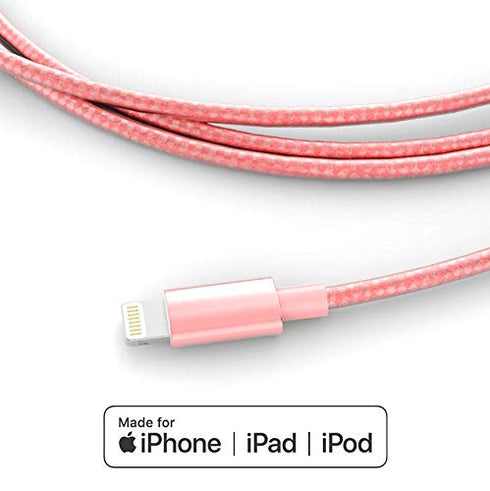 MFi-Certified Lightning Cable iPhone Charger - Compatible with iPhone Xs MAX XR X 8 8 Plus 7 7 Plus 6s 6s Plus 6 6 Plus and More (6FT Rose)...