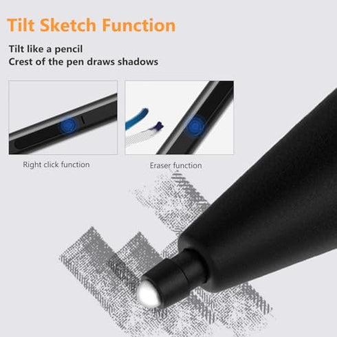 Stylus Pen Tilt Pen, MPP2.0 Tilt Active Pen Rechargeable Laptop Digital Stylus Pencil with 4096 Pressure Sensitivity, for HP X360 Spectre X360 Env...