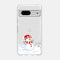 Blingy's for Google Pixel 7 Pro Case, Cute Winter Snowman Style with Snowflake Pattern Holiday Christmas Design Transparent Soft TPU Protective Cl...