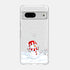 Blingy's for Google Pixel 7 Pro Case, Cute Winter Snowman Style with Snowflake Pattern Holiday Christmas Design Transparent Soft TPU Protective Cl...