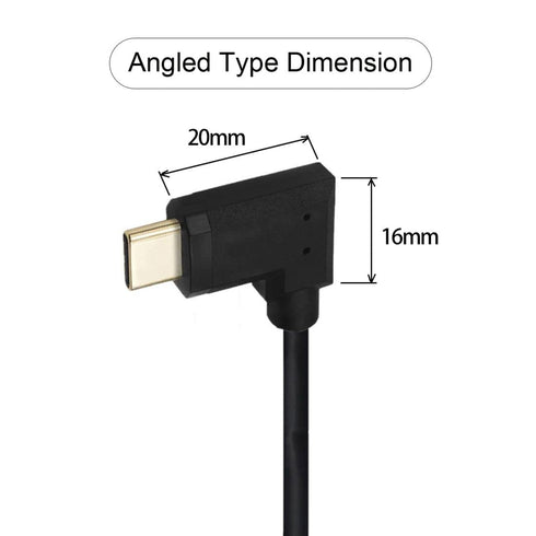 chenyang USB 3.1 Gen 2 10Gbps USB C Male to Female 90 Degree Right Angled Fast Charging Data Video Transfer Extension Cable with Panel Mount Hole ...