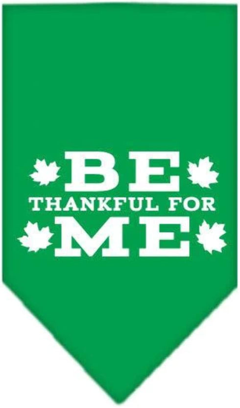 Mirage Pet Products Be Thankful for Me Screen Print Bandana, Large, Bright Pink...