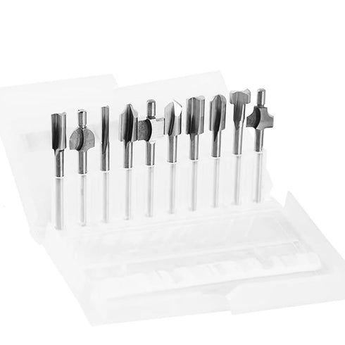 Router Bit 1/8 Inch Shank Wood Carving Router Bit Set, Rotary Tools Bits for Wood Carving, DIY Handcraft, Woodworking Carpentry Work-10 PCS...