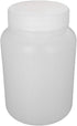 Bettomshin 1Pcs 500ml PE Plastic(Food Grade) Bottles, Wide Mouth Lab Reagent Bottle, Liquid/Solid Sample Seal Sample Storage Container with Gradua...