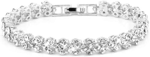 Weicam Elegant Women Crystal Bangle Analog Quartz Wristwatch...