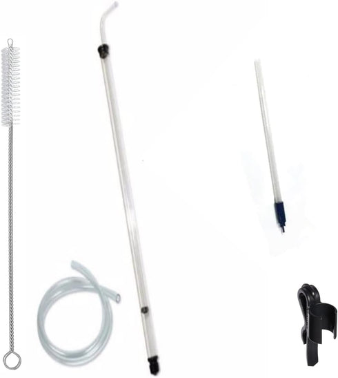 Fermtech Regular Deluxe Siphoning Kit, Regular Auto - Siphon, 24" Pro Wine Bottle Filler, Clamp and Tubing and 30" Brush....