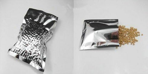 PABCK 100 Pack 3.5x5.1 inch (Usable Size 3.15x4.7 inch) Silver Foil Pouch Heat Seal Bulk Food Storage Bags Vacuum Sealer Wrapping...