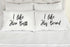 Signatives I Like her Butt I Like his Beard Pillow Cases - White Pillow Cover – Bedroom Decor - Set of 2 - Couples Pillowcases - Couples Gifts - P...