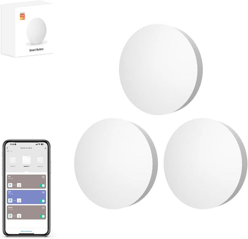 ZigBee3.0 Smart Remote Button Tuya Scene Remote, Need Zigbee Hub, Smart Switch ZigBee Remote Work with Tuya Smart Life APP (1)......
