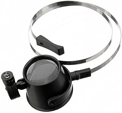 15X Loupe Lens Headband Magnifying Glass Jeweler Watch Repair Magnifier with LED Eye Loupe...