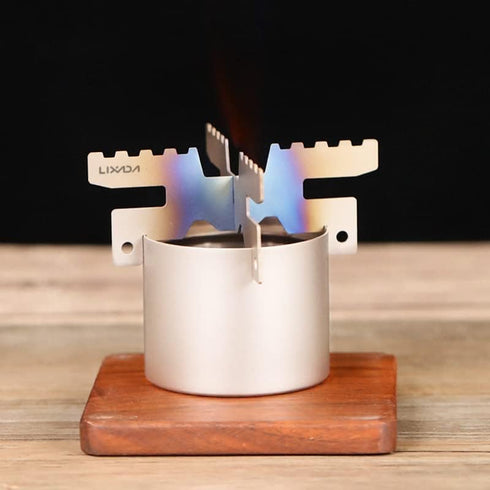 Lixada Mini Lightweight Titanium Stove ALC-ohol Stove Support Bracket Cross Stand Cross Stand Rack for Outdoor Camping Backpacking Hiking etc...