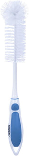 Superio Bottle Brush Scrubber Long, Blue and White Baby Bottle Brush with Rubber Grip Handle...