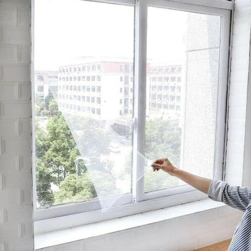 200X150cm Magnetic Window Screen DIY Screen Window with Tape Anti-Insect Bug Mosquito Door Curtain Net Mesh...