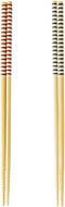 Asahi Koyo 2 Pairs Set Cooking Serving Long Chopsticks Dishwasher Safe 10.6 Inches Red and Black Made in Japan...