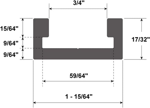 POWERTEC 71167 Miter T-Track, 48-Inch, Grey...