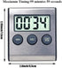 2 Pack Kitchen Timer, Digital Kitchen Timer Magnetic Countdown Timer with Loud Alarm Stainless Steel Kitchen Timer for Cooking, Baking, Sports Gam...