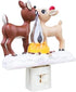 Rudolph The Red Nosed Reindeer Night Light with Flickering Flame, 5 1/4 Inch...