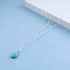 Bohemian Layered Turquoise Bar Choker Necklace Waterdrop Turquoise Necklace Blue Turquoise Pendant Necklace Silver Bar Necklace Chain Jewelry for ...