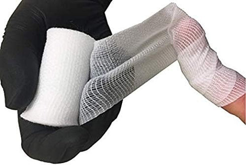 Dealmed 2" Non-Sterile Conforming Stretch Gauze Bandages, 4.1 Yards Latex Free Stretched Dressing Wrap, Medical Non-Adherent Wound Care Mesh Banda...