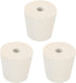 MECCANIXITY Rubber Tapered Plug 25mm to 33mm with Hole Test Tubes Bungs Stopper White for Lab Home 3 Pieces...