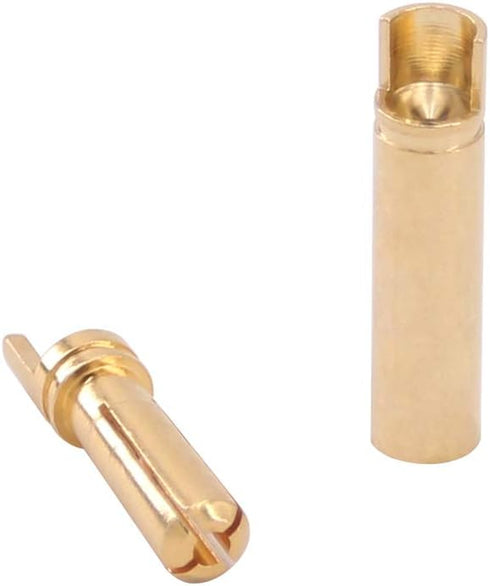 20pairs Cross 4.0mm Thick Gold Bullet Connector Banana Plug Gold Plated for ESC Battery(C131-20)...