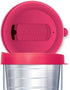 Pink Grammy Insignia Wrap on Teal and White Roundabout 22 Ounce Double-Walled Travel Tumbler Mug with Hot Pink Easy Sip Lid...