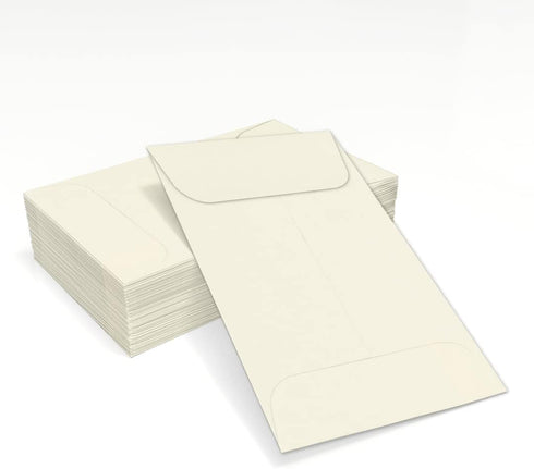 LUXPaper #1 Coin Envelopes | 2 1/4" x 3 1/2" | Natural | 80lb. Text | 50 Qty...