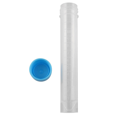 Cryogenic Vial 12PCS 10ml Lab Plastic Frozen Test Tubes Self Standing Vial with Seal Screw Caps Clear Cryovial...