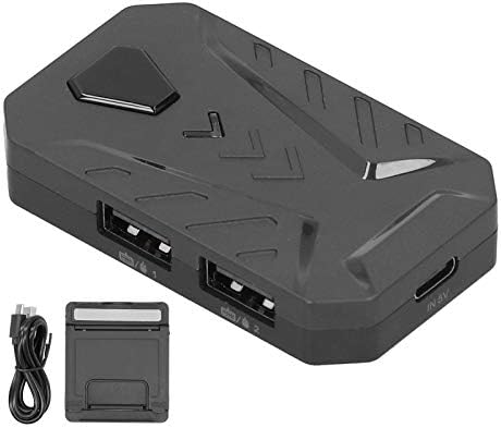 Mobile Gaming Keyboard Mouse Adapter Converter for PUBG, for Android and for iOS Mobile Phones, Support Bluetooth, with Adjustable Stand(Black)...